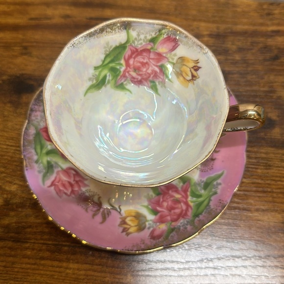 Royal Halsey Very Fine Floral Iridescent Tea Cup‎ - Picture 2 of 5